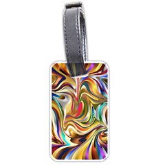 Wallpaper Psychedelic Background Luggage Tags (one Side)  by Sudhe