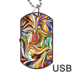 Wallpaper Psychedelic Background Dog Tag Usb Flash (one Side) by Sudhe