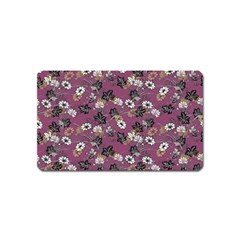 Beautiful Floral Pattern Background Magnet (name Card) by Sudhe