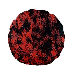 Orange Etched Background Standard 15  Premium Flano Round Cushions by Sudhe