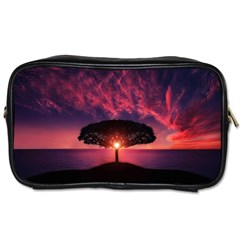 Flight Landscape Nature Sky Toiletries Bag (two Sides) by Sudhe