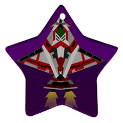 Toy Plane Outer Space Launching Star Ornament (two Sides) by Sudhe