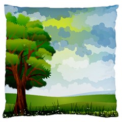 Landscape Nature Natural Sky Large Flano Cushion Case (one Side) by Sudhe