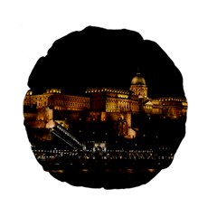 Budapest Buda Castle Building Scape Standard 15  Premium Flano Round Cushions by Sudhe