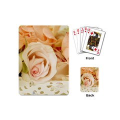 Roses Plate Romantic Blossom Bloom Playing Cards (mini) by Sudhe