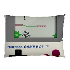 Game Boy White Pillow Case by Sudhe