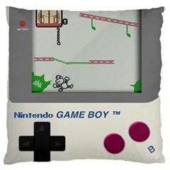 Game Boy White Large Flano Cushion Case (one Side) by Sudhe