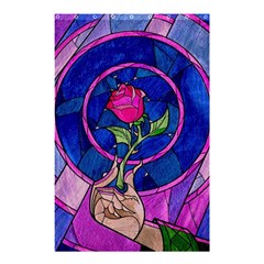 Enchanted Rose Stained Glass Shower Curtain 48  X 72  (small)  by Sudhe