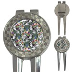 Vintage flowers and birds pattern 3-in-1 Golf Divots