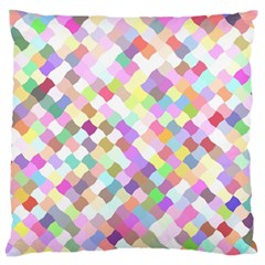 Mosaic Colorful Pattern Geometric Large Flano Cushion Case (one Side) by Mariart