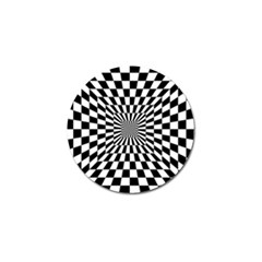 Optical Illusion Chessboard Tunnel Golf Ball Marker by Pakrebo