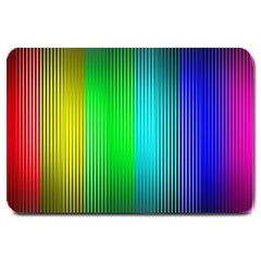 Lines Rainbow Colors Spectrum Color Large Doormat  by Pakrebo