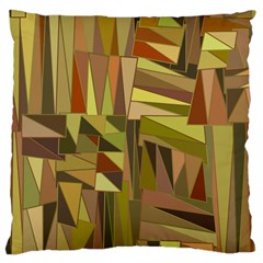Earth Tones Geometric Shapes Unique Large Cushion Case (two Sides) by Mariart