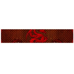 Awesome Chinese Dragon, Red Colors Large Flano Scarf  by FantasyWorld7