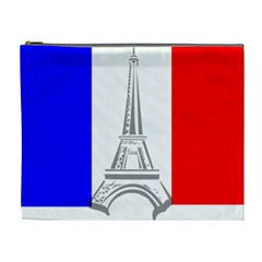Eiffel Tower France Flag Tower Cosmetic Bag (xl) by Sudhe