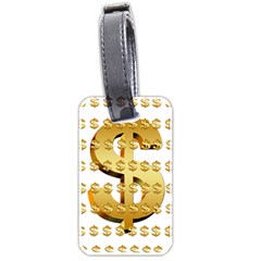 Dollar Money Gold Finance Sign Luggage Tags (two Sides) by Mariart