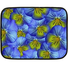Flowers Pansy Background Purple Double Sided Fleece Blanket (mini)  by Mariart
