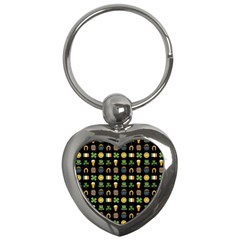 St Patricks Day Pattern Key Chains (heart)  by Valentinaart