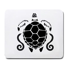 Sea Turtle Shell Top Silhouette Large Mouse Pad (rectangle) by WayfarerApothecary