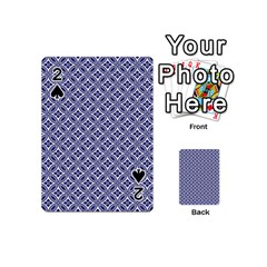 Wreath Differences Indigo Deep Blue Playing Cards 54 (mini) by Pakrebo
