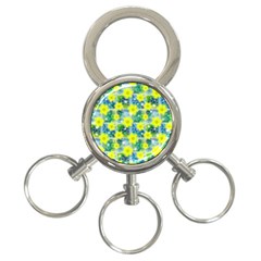 Narcissus Yellow Flowers Winter 3-ring Key Chains