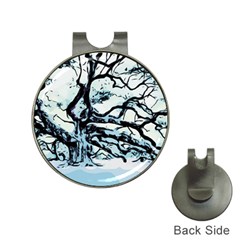 Tree Winter Blue Snow Cold Scene Hat Clips With Golf Markers by Pakrebo