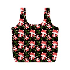 Fox And Trees Pattern Full Print Recycle Bag (m) by snowwhitegirl