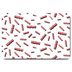 Funny Bacon Slices Pattern Infidel Red Meat Large Doormat  by genx