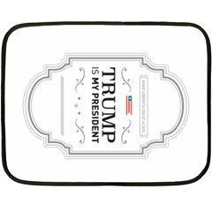 Trump Is My President Maga Label Beer Style Vintage Double Sided Fleece Blanket (mini)  by snek