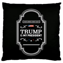Trump Is My President Maga Label Beer Style Vintage Standard Flano Cushion Case (two Sides) by snek