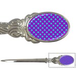 Turquoise Stars Pattern On Purple Letter Opener