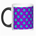 Turquoise Stars Pattern On Purple Morph Mugs