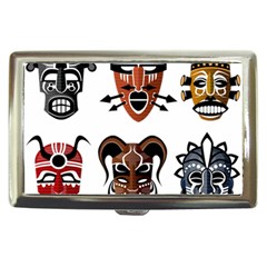 Tribal Masks African Culture Set Cigarette Money Case by Pakrebo