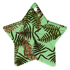 Fern Green Star Ornament (two Sides) by snowwhitegirl