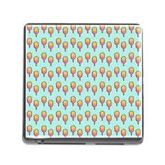 Cotton Candy Pattern Aqua 3d Memory Card Reader (square 5 Slot) by snowwhitegirl