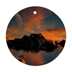 Horizon Sunset Evening Sunrise Ornament (round)