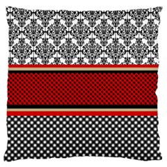 Background Damask Red Black Standard Flano Cushion Case (two Sides)