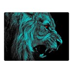 Angry Male Lion Predator Carnivore Double Sided Flano Blanket (Mini)  35 x27  Blanket Back