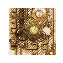 Wonderful Steampunk Design, Awesome Clockwork Small Satin Scarf (square)