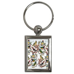 Vintage Birds Key Chains (rectangle)  by Valentinaart