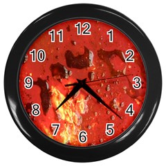 Golden Nebula Wall Clock (black) by WILLBIRDWELL