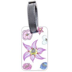 Flower And Insects Luggage Tags (two Sides) by okhismakingart