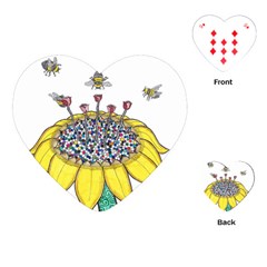 Bees At Work  Playing Cards (heart) by okhismakingart