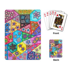 Stained Glass Flowers  Playing Cards Single Design by okhismakingart