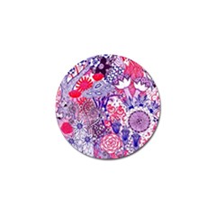 Floral Jungle Purple Golf Ball Marker (4 Pack) by okhismakingart