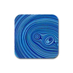 Electric Field Art Xxiii Rubber Square Coaster (4 Pack)  by okhismakingart