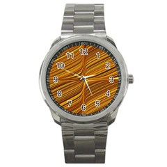 Electric Field Art Xxix Sport Metal Watch by okhismakingart