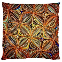 Electric Field Art Xlvii Large Cushion Case (one Side) by okhismakingart