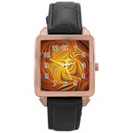 Electric Field Art LI Rose Gold Leather Watch 
