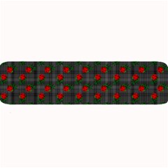 Roses Black Plaid Large Bar Mats by snowwhitegirl